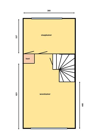 Floorplan - Crispijnstraat 75, 2513 SH Den Haag